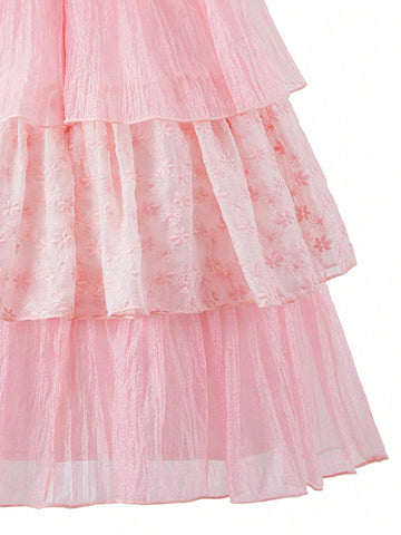 Women's Multi-Layer Ruffle Detail Spaghetti Strap Dress