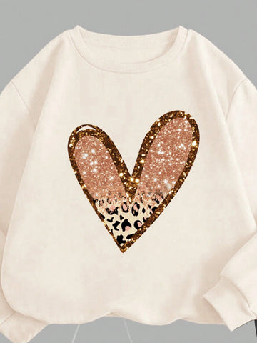 2pcs/Set Casual Loose Crew Neck Sweatshirt And Skinny Legging Pants