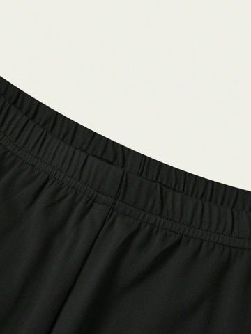 2pcs Black & White Plaid Floral Printed Set, Round Neck Short Sleeve T-Shirt And Shorts, Casual