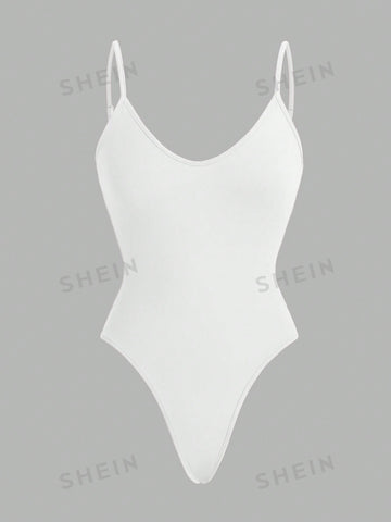 3pcs/Set Solid Color Slip Bodysuit