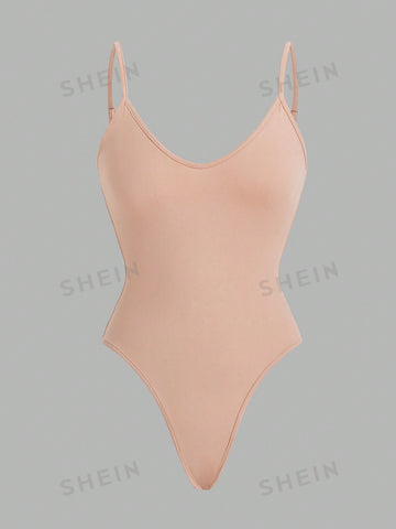 3pcs/Set Solid Color Slip Bodysuit