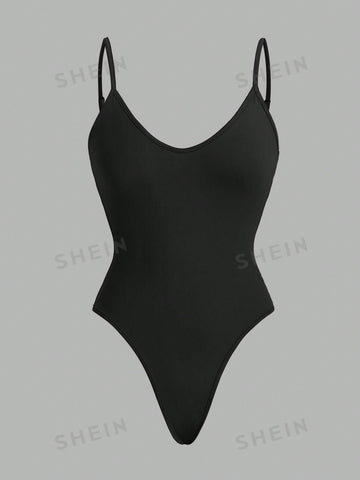 3pcs/Set Solid Color Slip Bodysuit