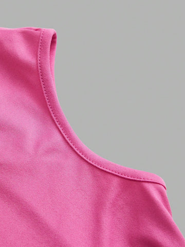 3pcs/Set Women's Multicolor Backless Short Sleeve Crop Top & Tight Casual Jumpsuits, Summer