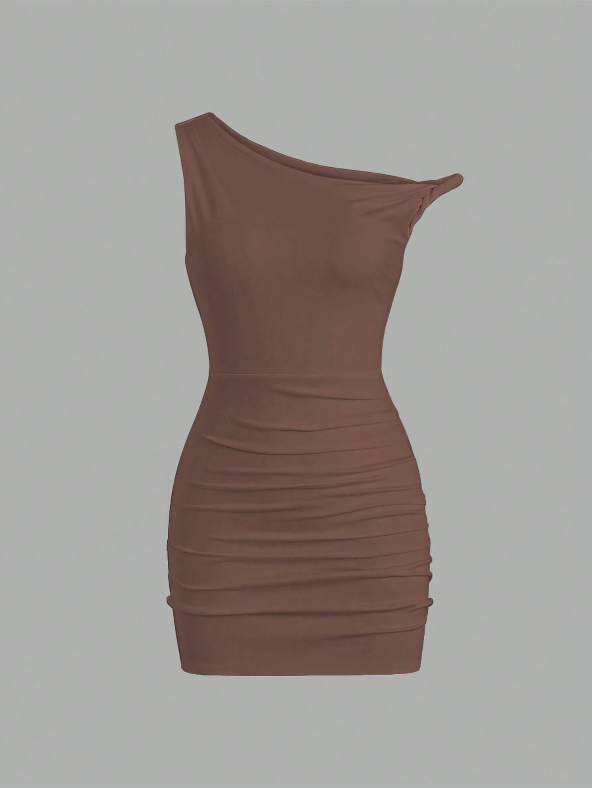 Asymmetric One-Shoulder Sexy Bodycon Mini Dress