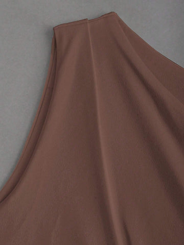 Asymmetric One-Shoulder Sexy Bodycon Mini Dress