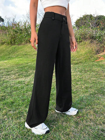 EZwear Black Woven Women's Trousers