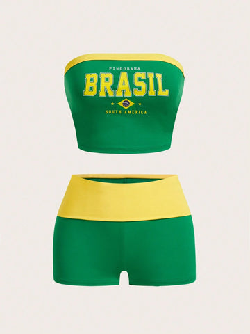 Brazilian Event Strapless Women's Two-Piece Set