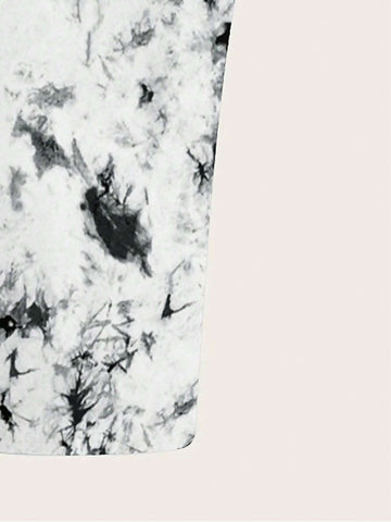 Casual Tie-Dye Pattern Solid Color Full-Length Bodycon Tank Dress, Suitable For Summer