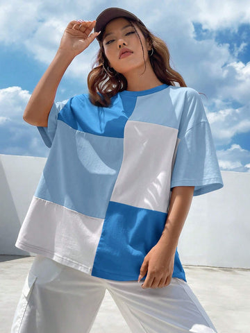 Colorblock Drop Shoulder Tee