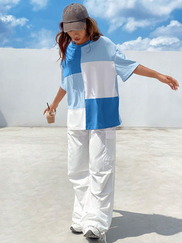 Colorblock Drop Shoulder Tee
