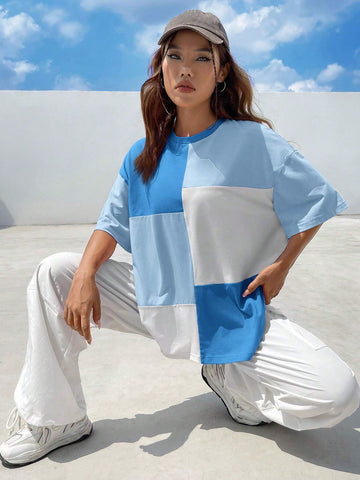 Colorblock Drop Shoulder Tee