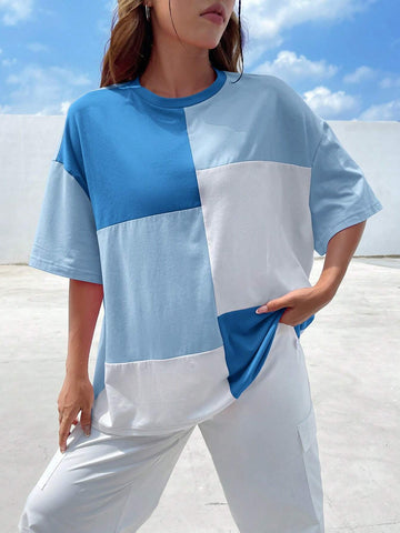 Colorblock Drop Shoulder Tee