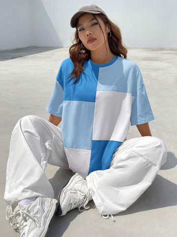 Colorblock Drop Shoulder Tee
