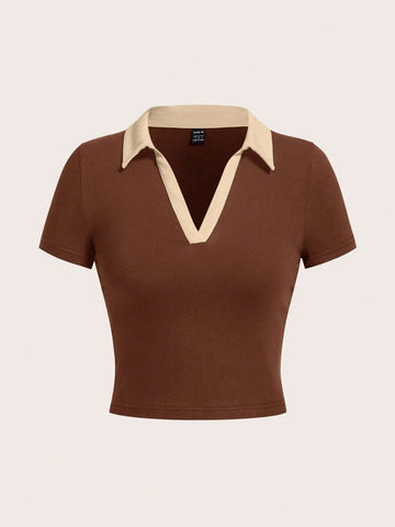 EZwear Contrast Collar Tee