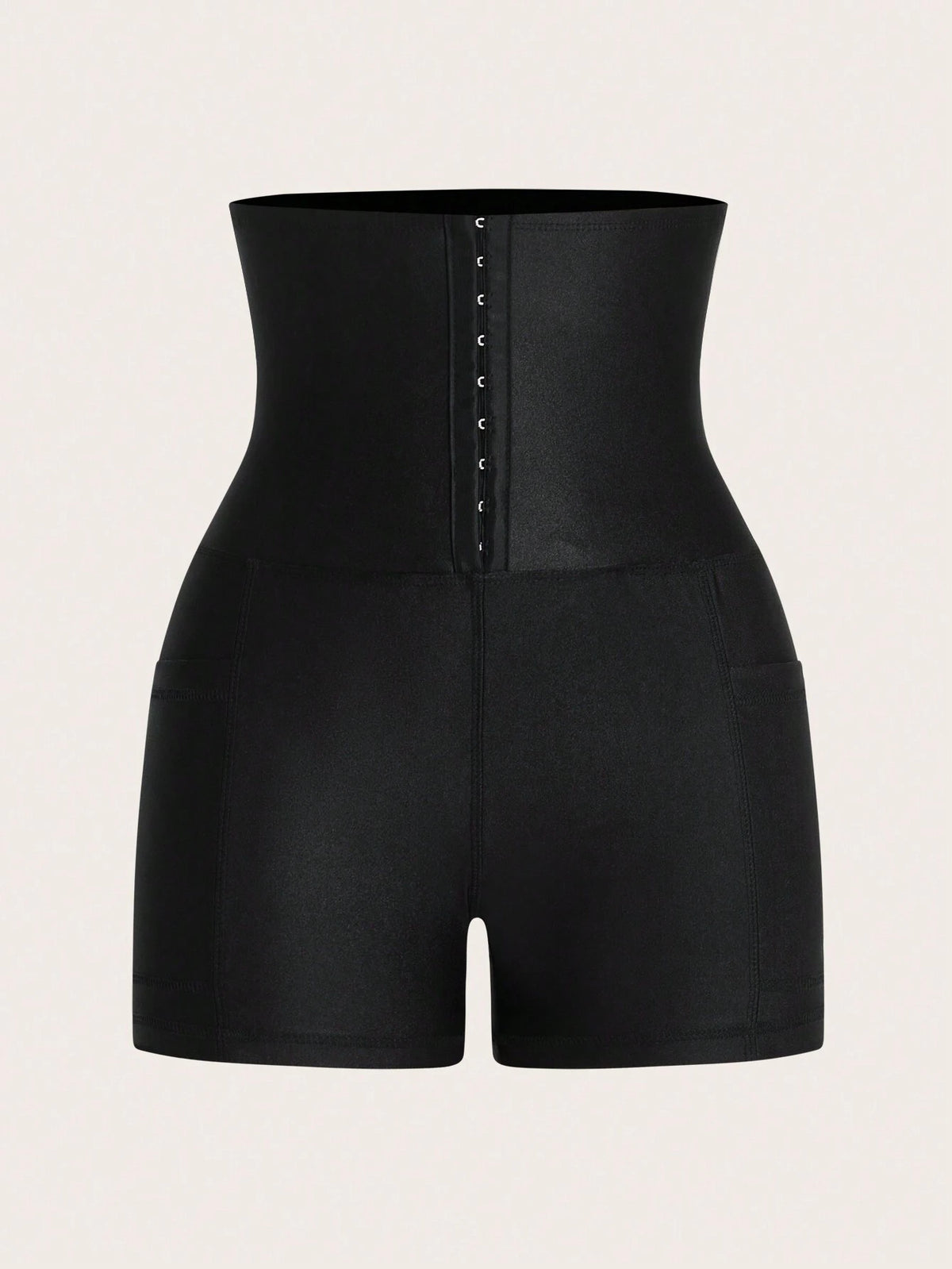 EZwear Corset Waist Phone Pocket Side Biker Shorts