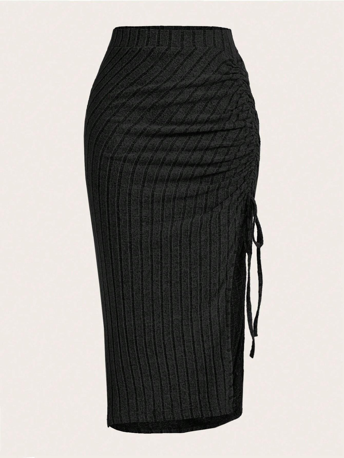 EZwear Drawstring Split Thigh Skirt