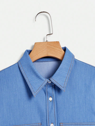 Flap Pocket Button Front Shirt