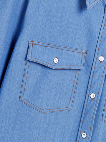 Flap Pocket Button Front Shirt