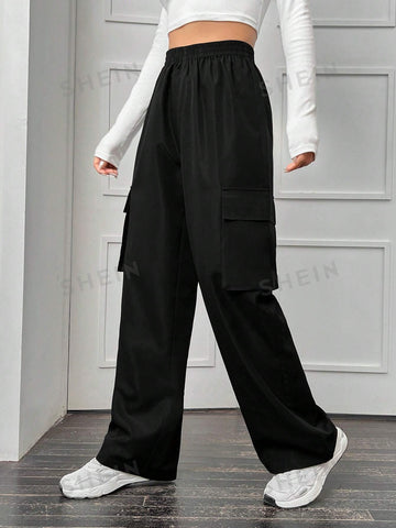 EZwear Flap Pocket Side Cargo Pants