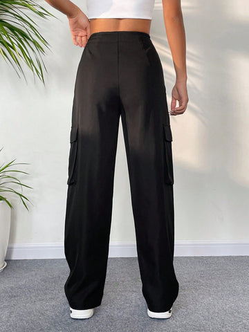 EZwear Flap Pocket Side Cargo Pants