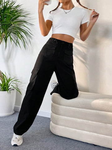 EZwear Flap Pocket Side Cargo Pants