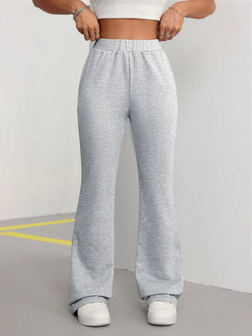 EZwear Gray Vintage Style Flared Sports Pants