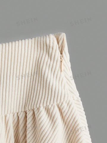 EZwear High Waist Flare Hem Skirt