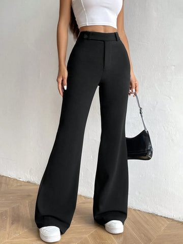 EZwear High Waist Flare Leg Pants