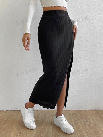 EZwear High Waist Split Thigh Skirt