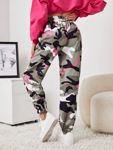 EZwear Ladies' Camouflage Print Long Pants