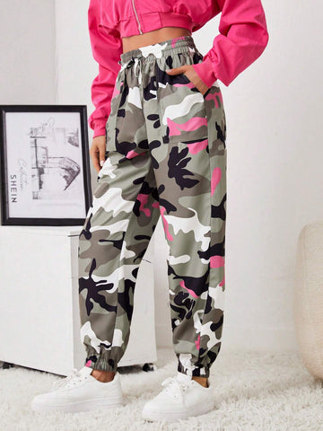 EZwear Ladies' Camouflage Print Long Pants