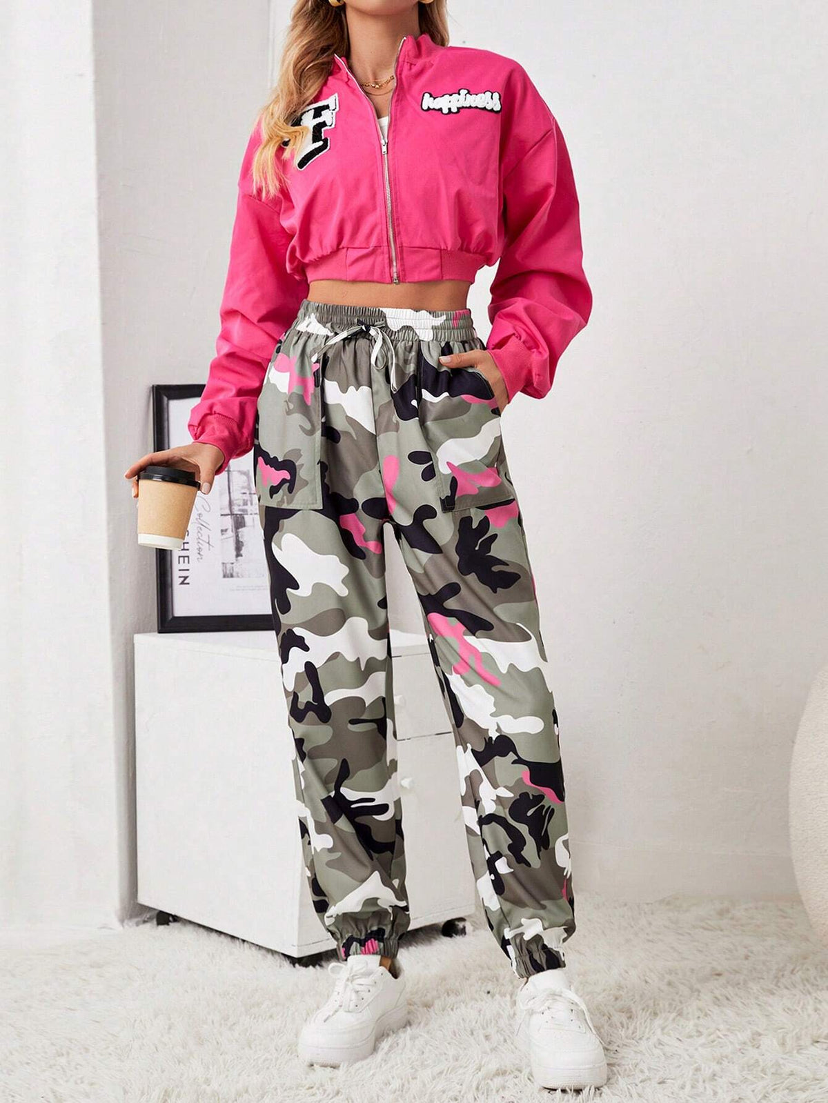 EZwear Ladies' Camouflage Print Long Pants