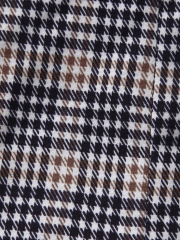 Ladies Plaid Printed Strapless Simple Daily Dress