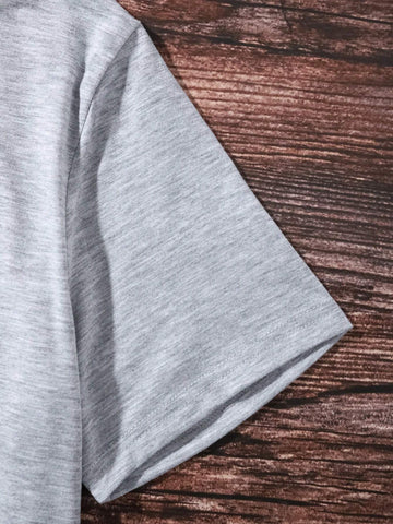 Ladies' Plain Minimalist Short Sleeve Top And Long Pants Two-Piece Set For Daily Wear