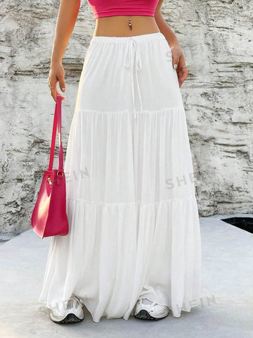 EZwear Ladies' Solid Color Loose Fit Skirt