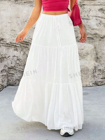 EZwear Ladies' Solid Color Loose Fit Skirt