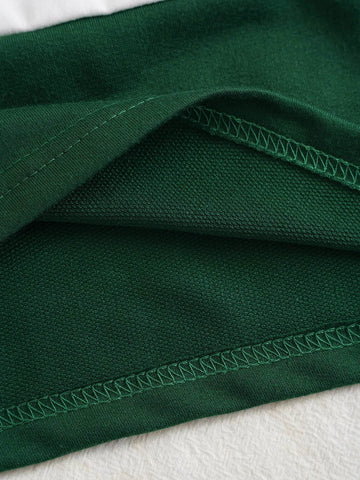 Letter Graphic Colorblock Drop Shoulder Tee