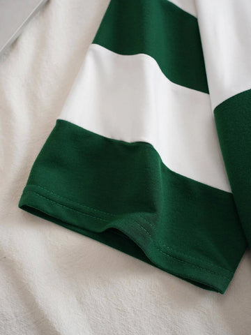 Letter Graphic Colorblock Drop Shoulder Tee