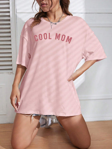 Letter Graphic Drop Shoulder Tee