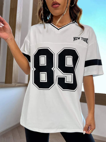 Letter Graphic Drop Shoulder Tee