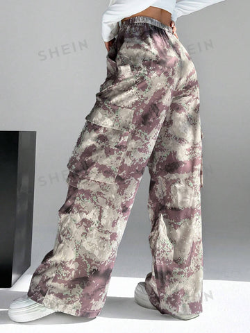 EZwear Loose Camouflage Parachute Pants