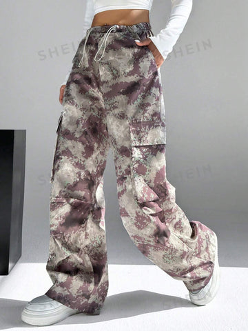 EZwear Loose Camouflage Parachute Pants