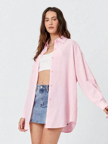 EZwear Patch Pocket Drop-Shoulder Shirt