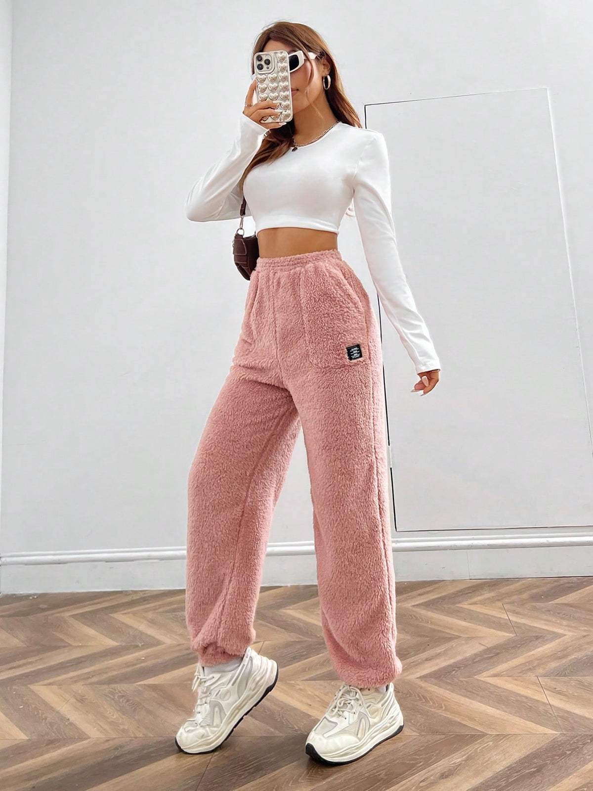 EZwear Pink Furry Women's Trousers
