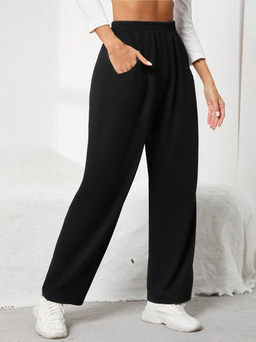EZwear Slant Pocket Elastic Waist Sweatpants