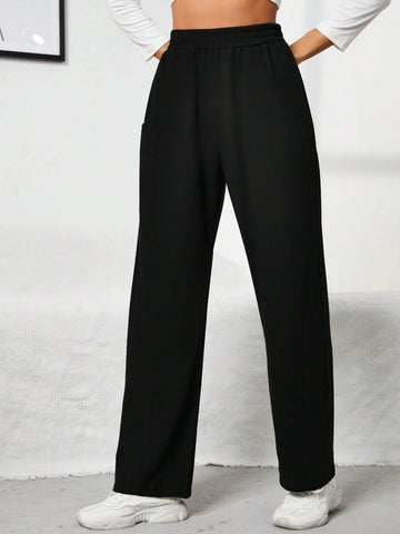 EZwear Slant Pocket Elastic Waist Sweatpants