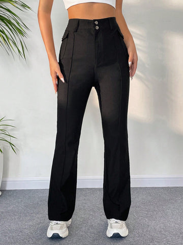EZwear Solid Flare Leg Pants