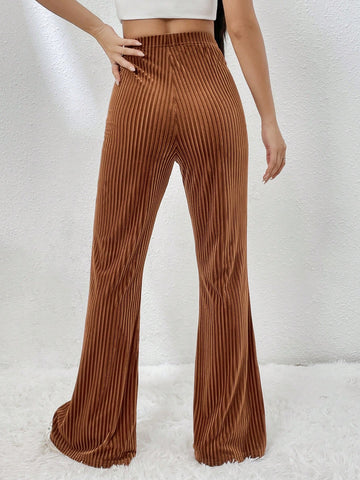 EZwear Solid Flare Leg Pants