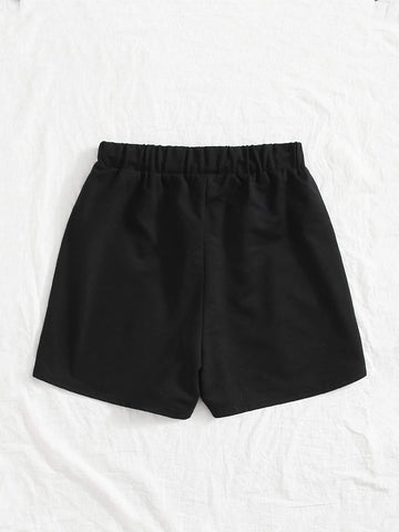 EZwear Solid Knot Front Track Shorts