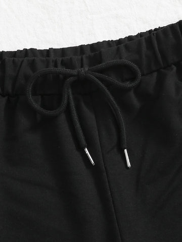 EZwear Solid Knot Front Track Shorts